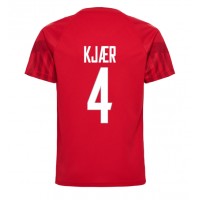 Camiseta Dinamarca Simon Kjaer #4 Primera Equipación Replica Mundial 2022 mangas cortas